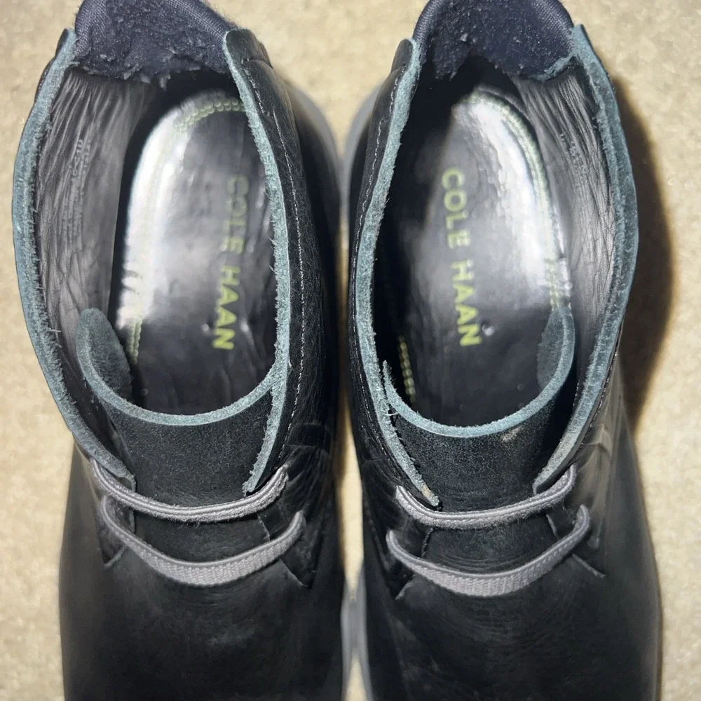 Cole Haan Ledley Chukka Boot Mens 10 M Black Leather Ankle Shoes C08515
